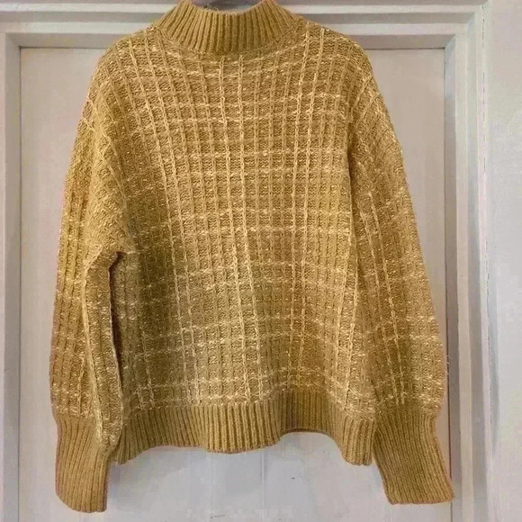Ann Taylor Crewneck Long Sleeve Knit Sweater Champagne Tan Womens Size XL - Picture 3 of 9